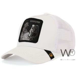 goorin bros rooster trucker mesh cap white color cotton hat for men