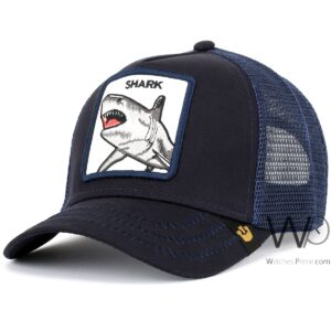 goorin bros shark trucker mesh cap navy blue color cotton hat for men