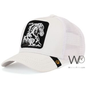 goorin bros stallion trucker mesh cap white color cotton hat for men