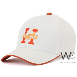 hermes baseball cap white color cotton hat for men