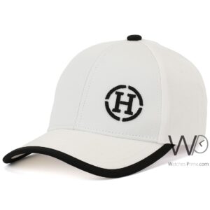 hermes cap white color cotton baseball hat for men