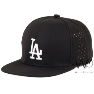 los angeles dodgers la snapback hip hop cap black color cotton hat for men