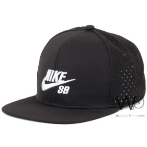 nike snapback cap black color cotton hat for men