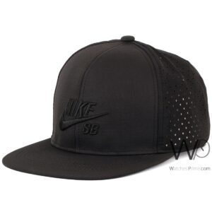 nike snapback hip hop cap black color cotton hat for men