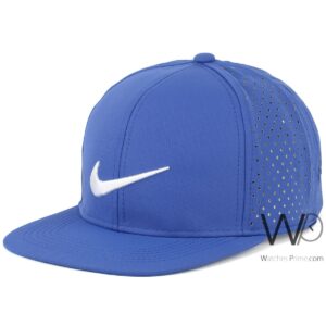 nike snapback hip hop cap blue color cotton hat for men