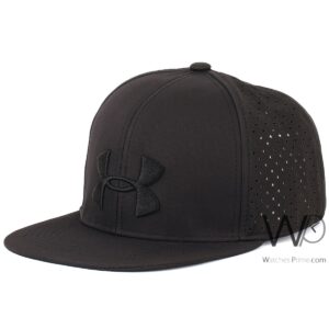 under armour snapback hip hop cap black color cotton hat for men