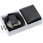 Black Calvin Klein Wallet And Belt For Men Ck Buckle Gift Set | Watches Prime