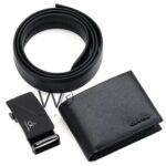 Black Calvin Klein Wallet And Belt For Men Ck Buckle Gift Set | Watches Prime
