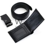 Black Calvin Klein Wallet And Belt For Men Ck Buckle Gift Set | Watches Prime
