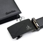 Black Calvin Klein Wallet And Belt For Men Ck Buckle Gift Set | Watches Prime