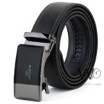 Black Lacoste Wallet And Belt For Men Buckle Gift Set | Watches Prime