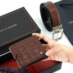 Brown Tommy Hilfiger Leather Wallet Brown Belt For Men Gift Set | Watches Prime Brown Tommy Hilfiger Leather Wallet Brown Belt For Men Gift Set | Watches Prime
