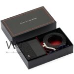 Tommy Hilfiger Leather Wallet Black Brown Belt For Men Gift Set | Watches Prime