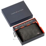 Tommy Hilfiger Wallet For Men Black Genuine Leather Patterned | Watches Prime Tommy Hilfiger Wallet For Men Black Genuine Leather Patterned | Watches Prime