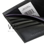 Tommy Hilfiger Wallet Men Black Genuine Leather Embroidered | Watches Prime