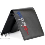 Tommy Hilfiger Wallet Men Black Genuine Leather Embroidered | Watches Prime