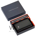 Tommy Hilfiger Wallet Men Black Genuine Leather Slim Trifold | Watches Prime