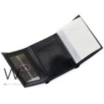 Tommy Hilfiger Wallet Men Black Genuine Leather Slim Trifold | Watches Prime