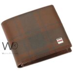 Tommy Hilfiger Wallet Men Brown Genuine Leather Printed Metal Logo | Watches Prime