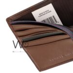 Tommy Hilfiger Wallet Men Brown Genuine Leather Printed Metal Logo | Watches Prime