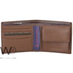 Tommy Hilfiger Wallet Men Brown Genuine Leather Printed Metal Logo | Watches Prime
