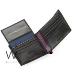 Tommy Hilfiger Wallet Men Glossy Black Genuine Leather Th | Watches Prime