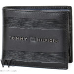 Tommy Hilfiger Wallet Men Glossy Black Genuine Leather Th | Watches Prime