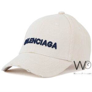 Balenciaga Baseball Cap Off White Color Cotton Hat Men