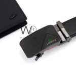 Black Lacoste Wallet And Belt For Men Buckle Gift Set | Watches Prime Black Lacoste Wallet And Belt For Men Buckle Gift Set | Watches Prime