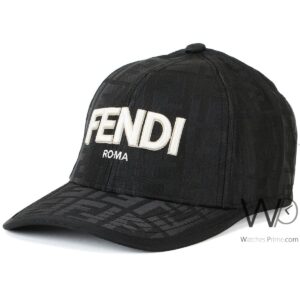 Fendi Baseball Cap Black Color Cotton Hat For Men