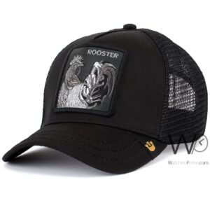 Goorin Bros Rooster Trucker Mesh Cap Black Cotton Hat For Men