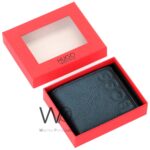Hugo Boss Wallet Men Blue Genuine Leather | Watches Prime