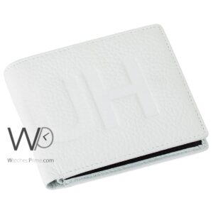 hugo boss authentic wallet men white genuine leather
