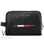 Tommy Hilfiger Black Handbag Leather For Men | Watches Prime