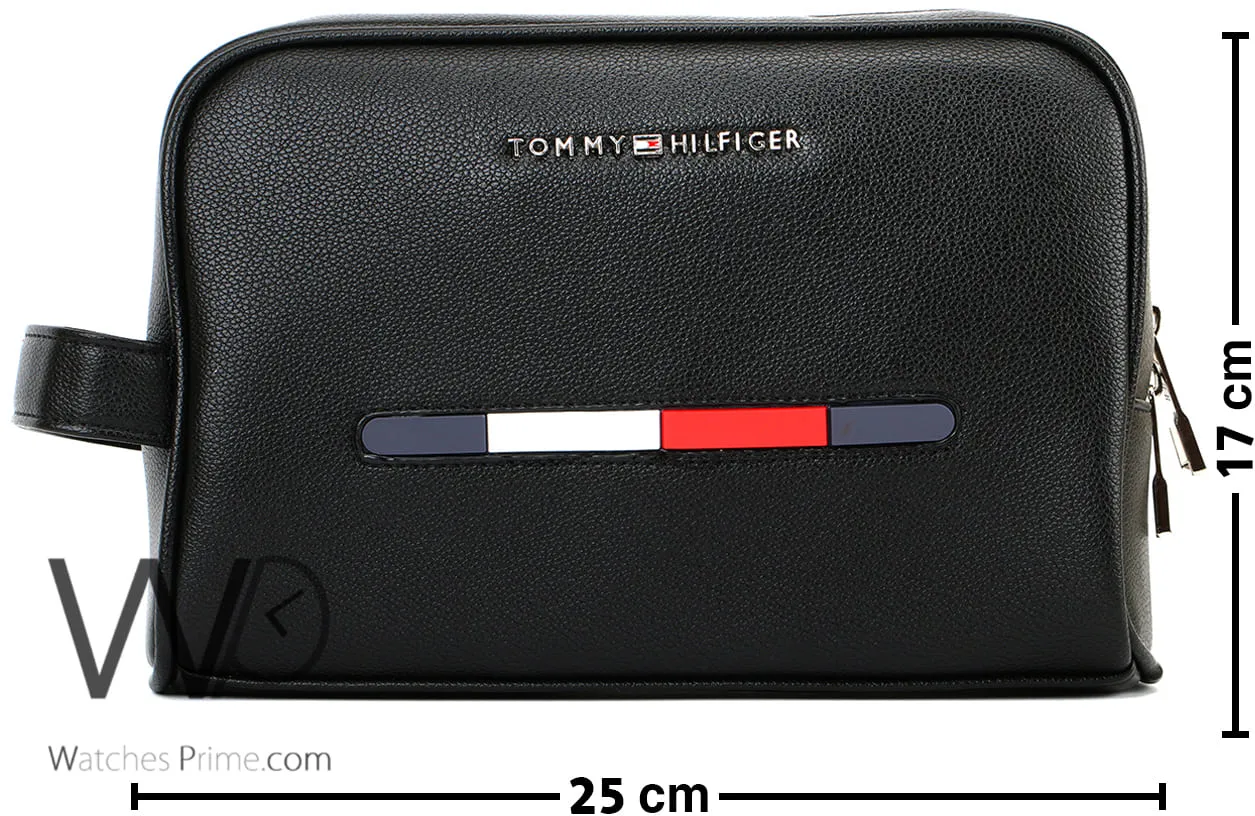 Tommy Hilfiger Black Handbag Leather For Men | Watches Prime Tommy Hilfiger Black Handbag Leather For Men | Watches Prime