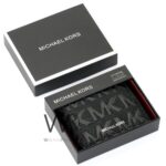 Mk Michael Kors Men Wallet Card Holder Black Genuine Leather | Watches Prime