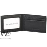 Mk Michael Kors Men Wallet Card Holder Black Genuine Leather | Watches Prime