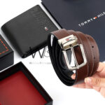 Tommy Hilfiger Leather Wallet Black Brown Belt For Men Gift Set | Watches Prime Tommy Hilfiger Leather Wallet Black Brown Belt For Men Gift Set | Watches Prime