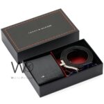 Tommy Hilfiger Leather Wallet Black Brown Belt For Men Gift Set | Watches Prime Tommy Hilfiger Leather Wallet Black Brown Belt For Men Gift Set | Watches Prime