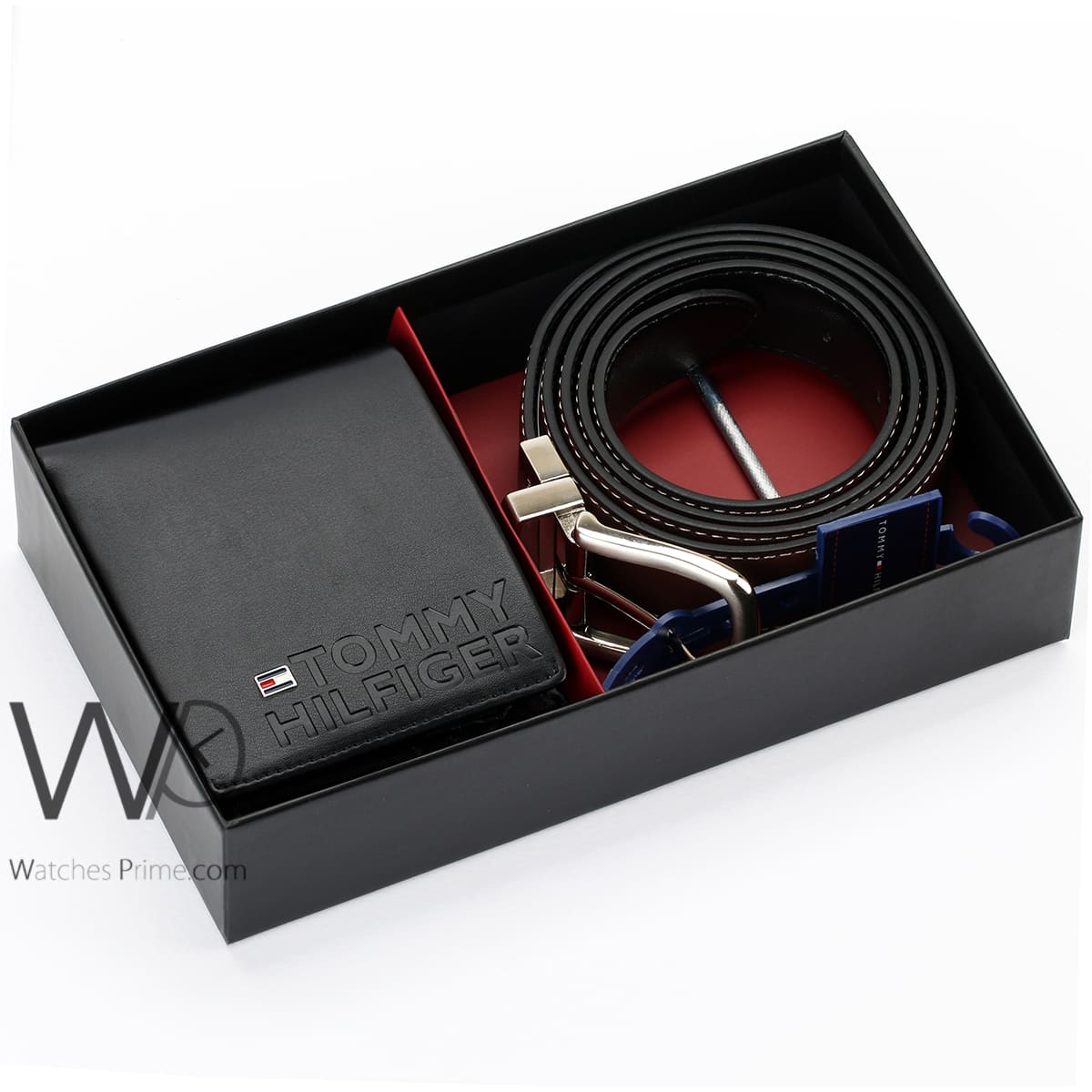 Tommy Hilfiger Leather Wallet Black Brown Belt For Men Gift Set | Watches Prime Tommy Hilfiger Leather Wallet Black Brown Belt For Men Gift Set | Watches Prime
