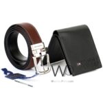 Tommy Hilfiger Leather Wallet Black Brown Belt For Men Gift Set | Watches Prime Tommy Hilfiger Leather Wallet Black Brown Belt For Men Gift Set | Watches Prime