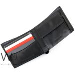 Tommy Hilfiger Wallet Men Black Genuine Leather Metal Logo | Watches Prime