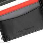 Tommy Hilfiger Wallet Men Black Genuine Leather Metal Logo | Watches Prime
