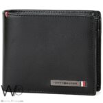 Tommy Hilfiger Wallet Men Black Genuine Leather Metal Logo | Watches Prime
