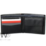 Tommy Hilfiger Wallet Men Black Genuine Leather Metal Logo | Watches Prime