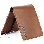 Tommy Hilfiger Wallet Men Brown Genuine Leather Metal Logo | Watches Prime
