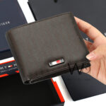 Tommy Hilfiger Wallet Men Brown Genuine Leather Printed Logo | Watches Prime