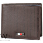 Tommy Hilfiger Wallet Men Brown Genuine Leather Printed Logo | Watches Prime