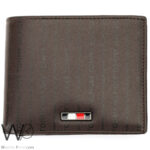 Tommy Hilfiger Wallet Men Brown Genuine Leather Printed Logo | Watches Prime