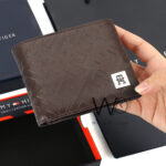 Tommy Hilfiger Wallet Men Brown Genuine Leather Th Logo | Watches Prime